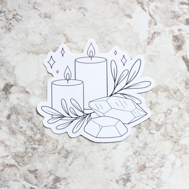 Candles & Gems Sticker