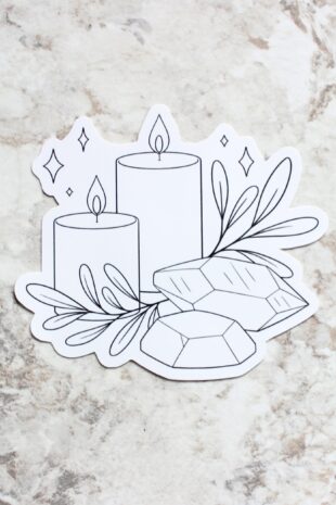 Candles & Gems Sticker